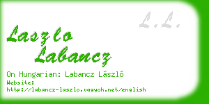 laszlo labancz business card